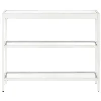 Alexis Rectangular Sofa Table in White by Hudson & Canal