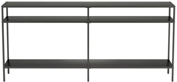 Paulino 64" Rectangular Accent Table with Metal Shelves