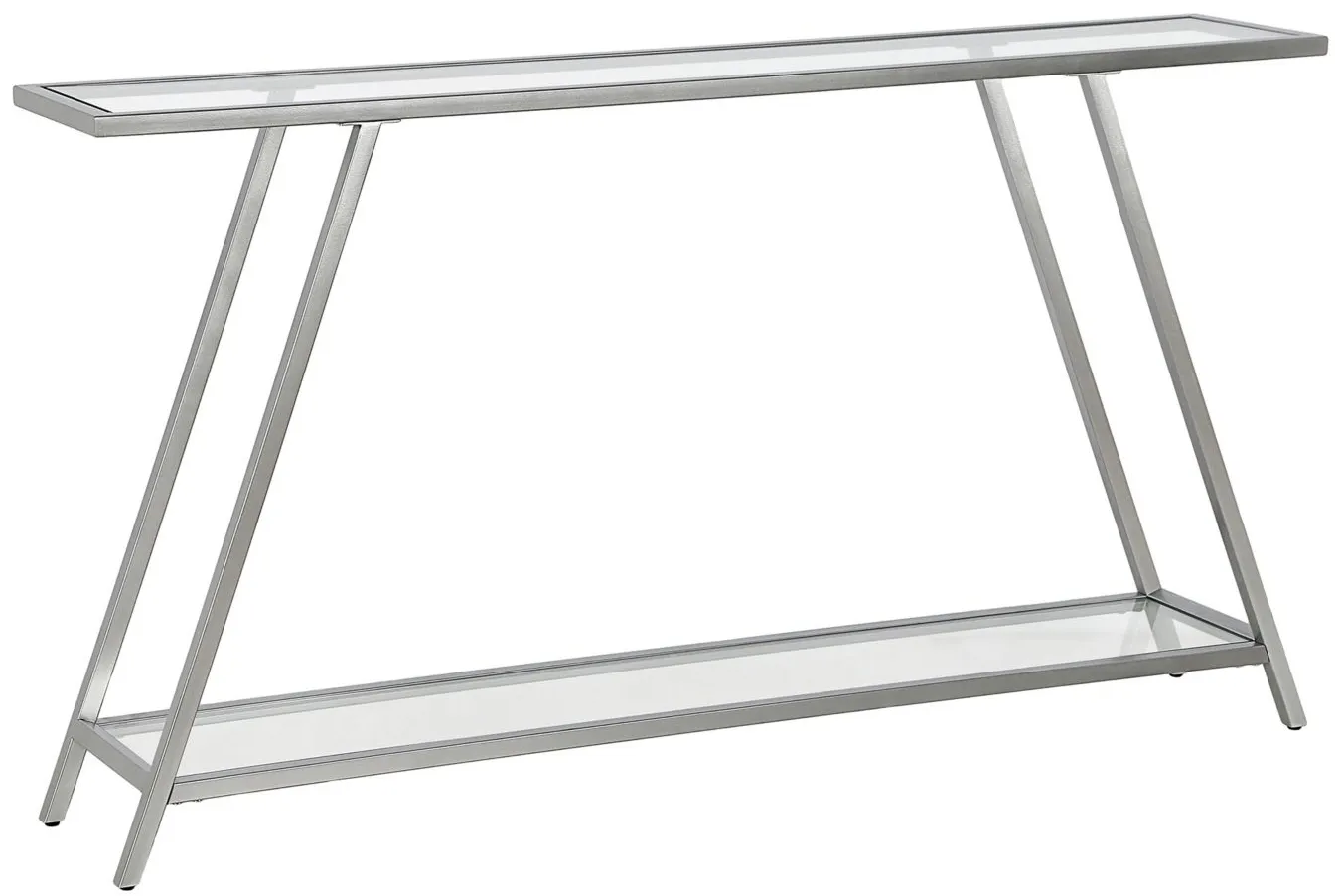 Lunel Rectangular Sofa Table in Silver by Hudson & Canal
