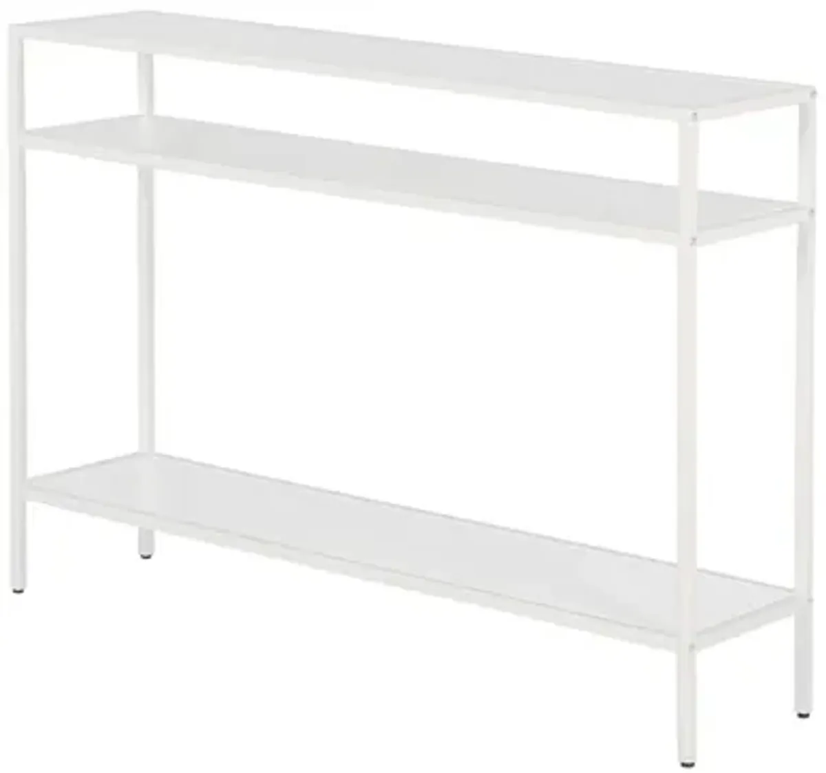 Oweno Rectangular Sofa Table with Metal Shelves