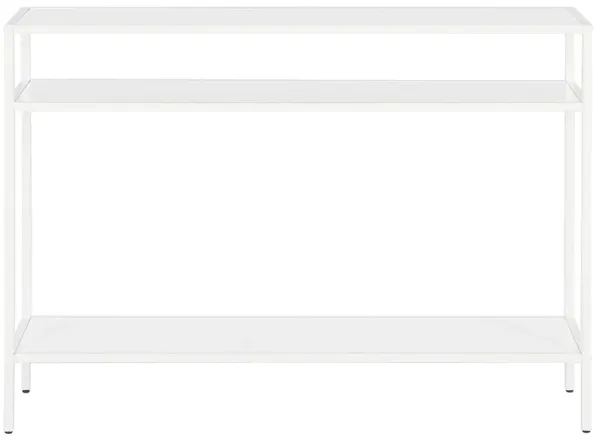 Oweno Rectangular Sofa Table with Metal Shelves