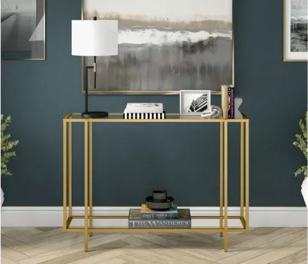 Vireo Console Table in Brushed Brass by Hudson & Canal