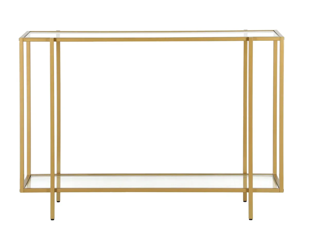 Vireo Console Table in Brushed Brass by Hudson & Canal