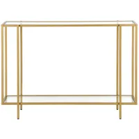 Vireo Console Table in Brushed Brass by Hudson & Canal