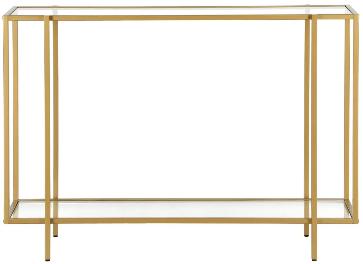 Vireo Console Table in Brushed Brass by Hudson & Canal