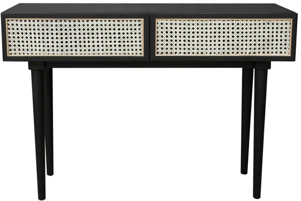 Cane Console Table