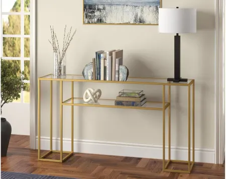 Marilyn Console Table in Brass by Hudson & Canal