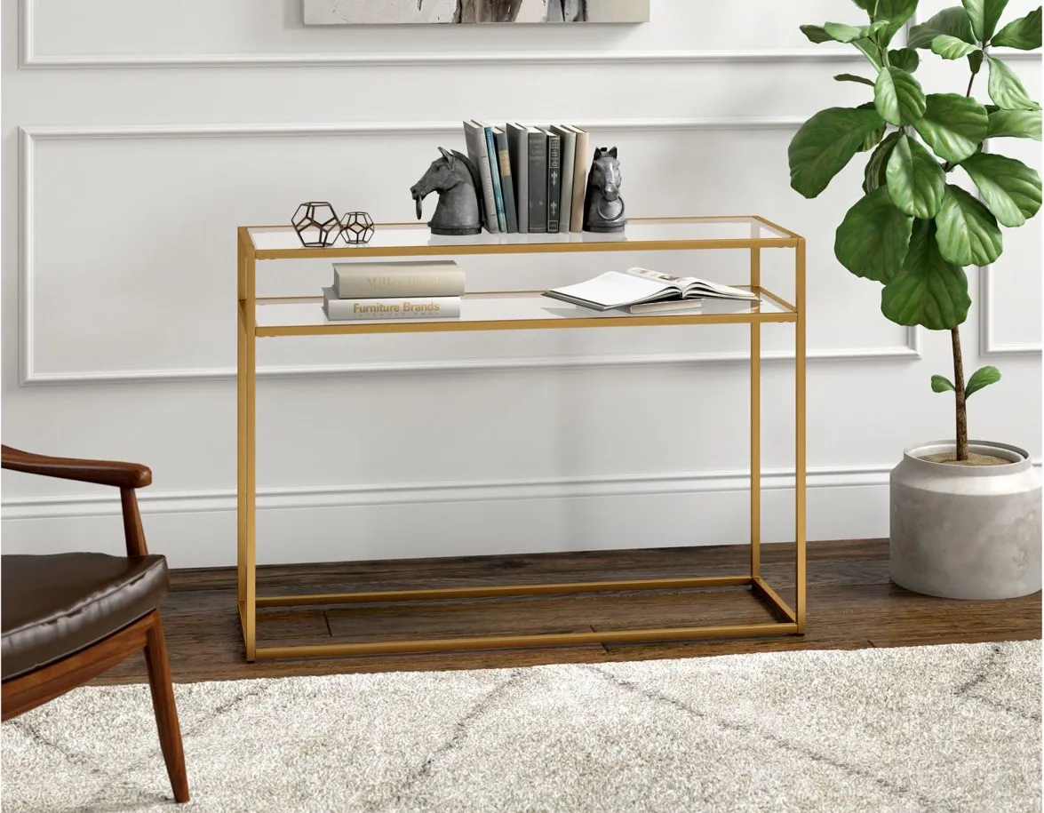 Ainsley Console Table in Brass by Hudson & Canal