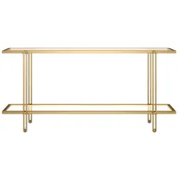 Driscoll Console Table in Brass by Hudson & Canal