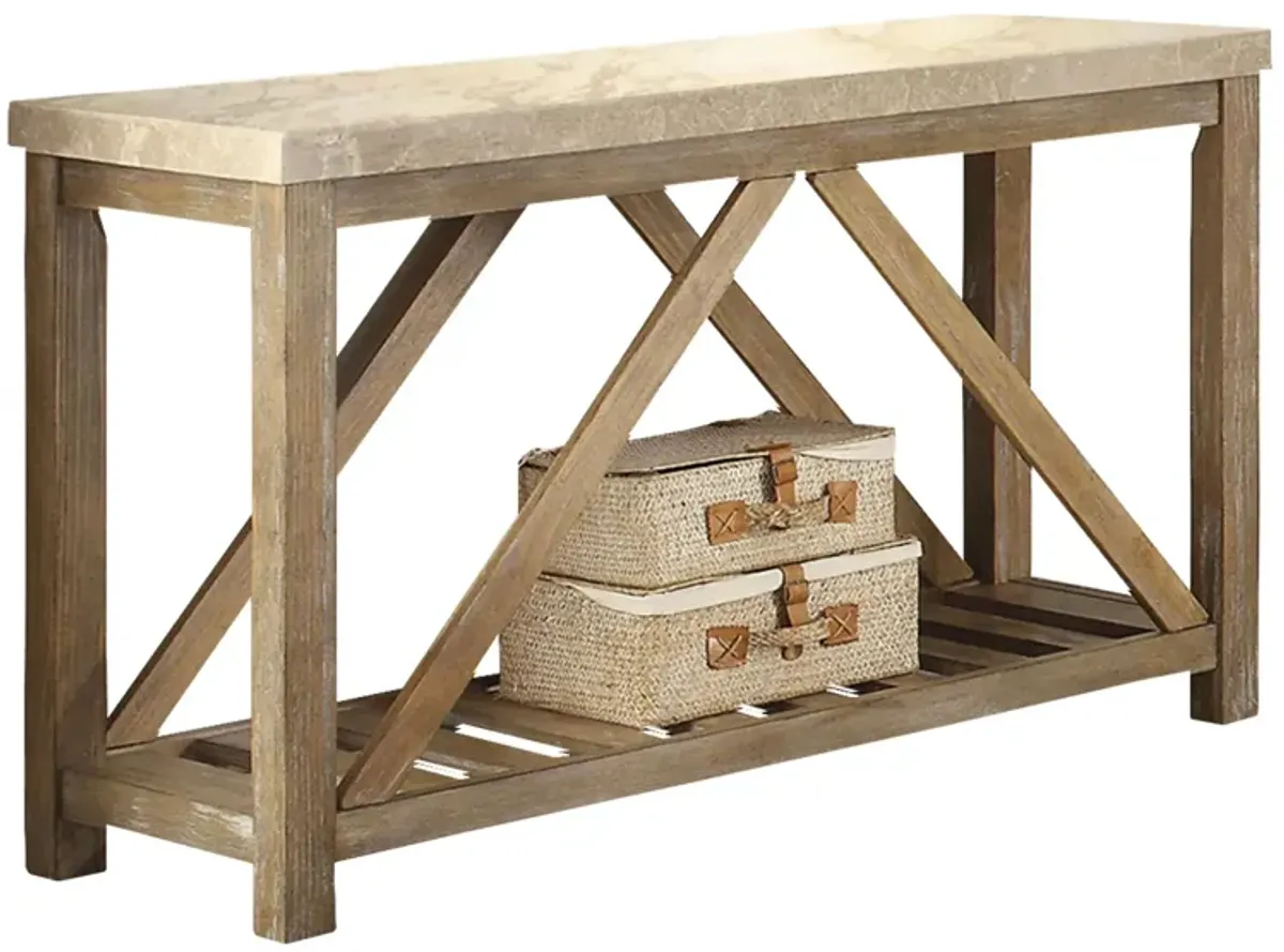 Palmdale Rectangular Marble Sofa Table