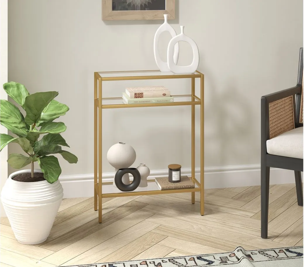 Parker Console Table in Brass by Hudson & Canal