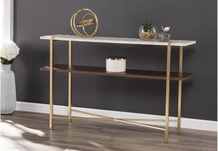 Hornsby Console in Brass by SEI Furniture
