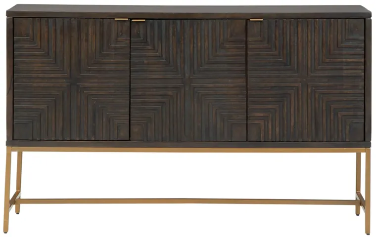 Folkland Credenza in Brown/Gold by Ashley Express