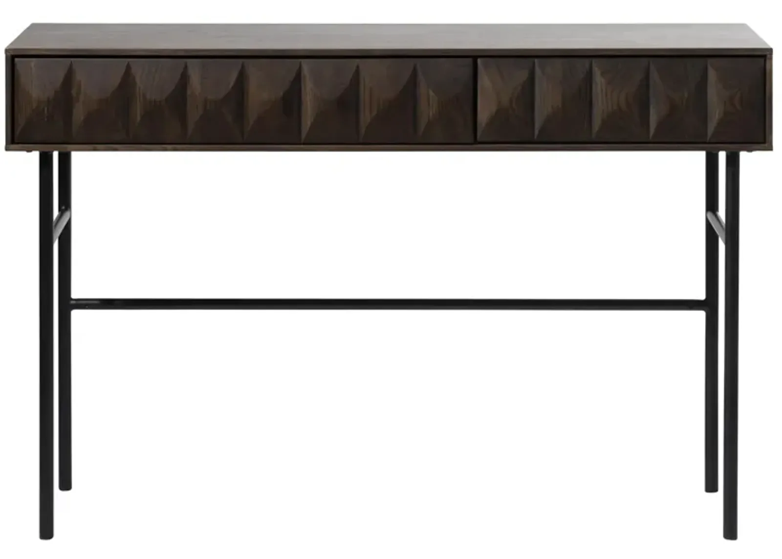 Ballena 2-Drawer Console Table in Brown-Black by Unique Furniture