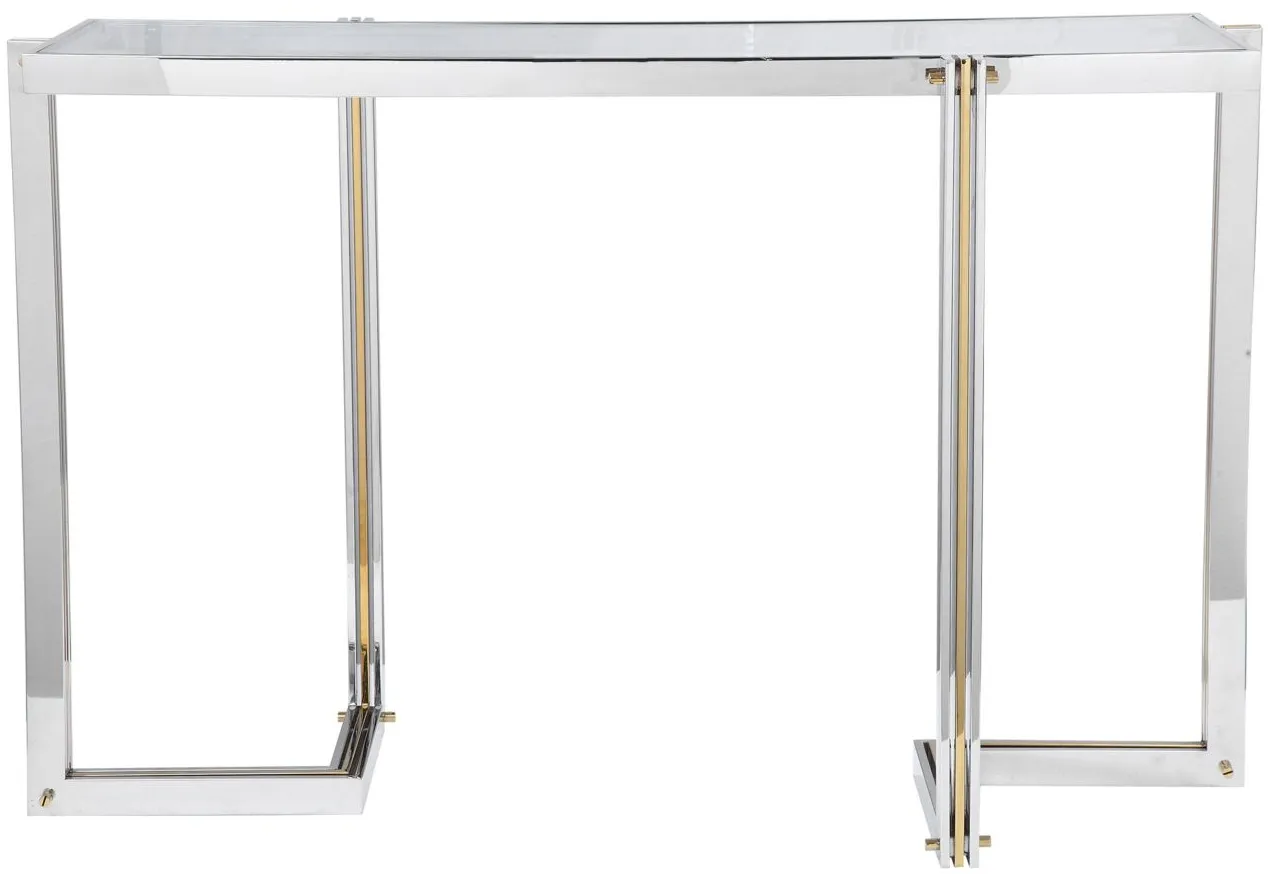 Locke Console Table in Polished nickel / polished gold by Uttermost