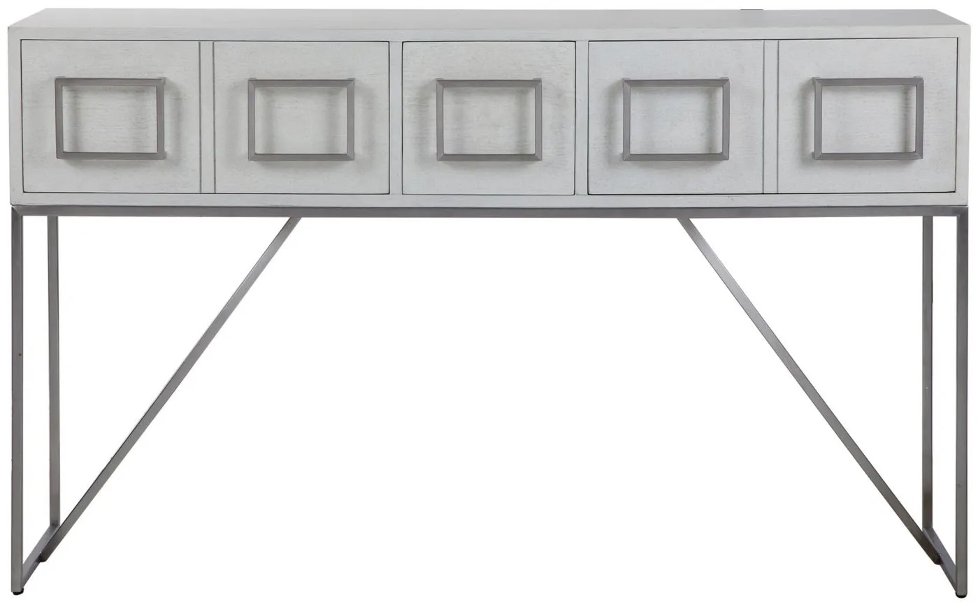 Abaya Console Table in White by Uttermost