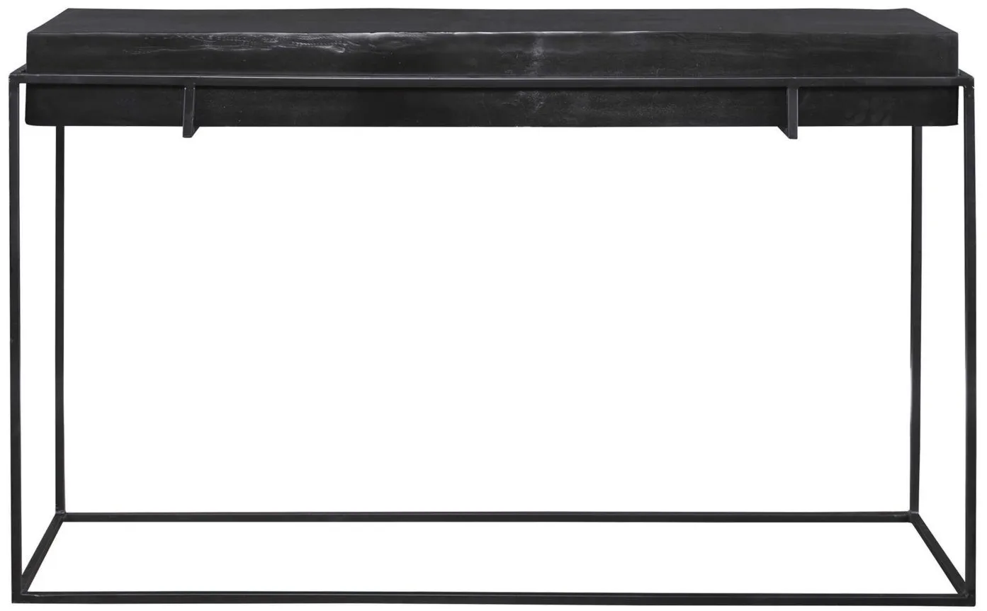 Telone Console Table in black by Uttermost