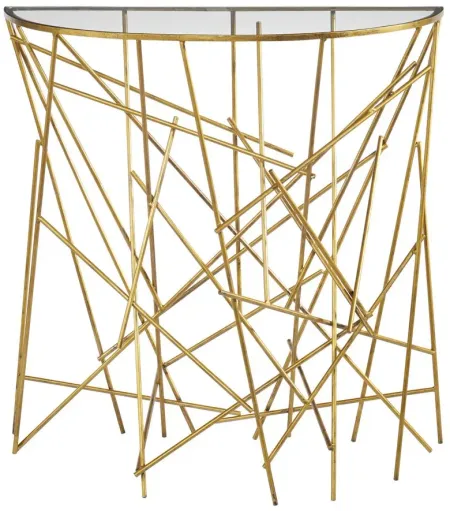 Philosopher Console Table in Gold by Uttermost