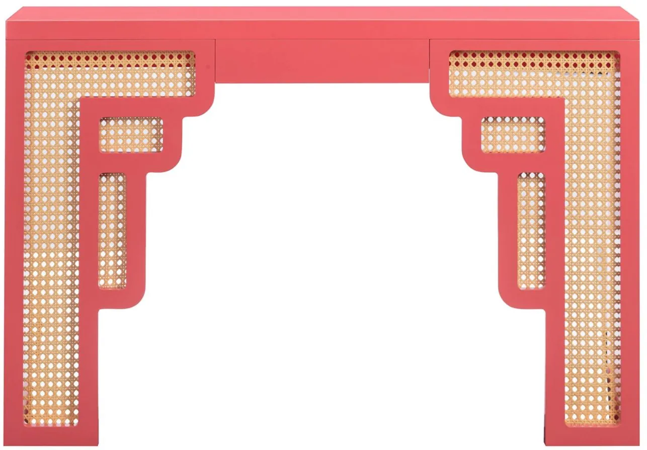 Suzie Console Table in Coral Pink by Tov Furniture