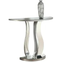 Lynette Console Table in Brushed Pewter by Monarch Specialties