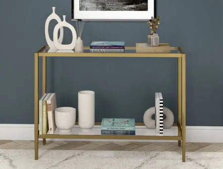 Tocher Console Table in Antique Brass by Hudson & Canal