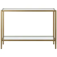 Tocher Console Table in Antique Brass by Hudson & Canal