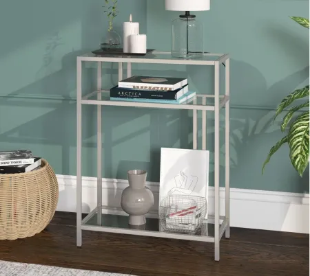 Lee Console Table in Satin Nickel by Hudson & Canal