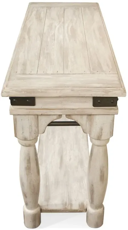 Regan Rectangular Sofa Table in Farmhouse White by Riverside Furniture
