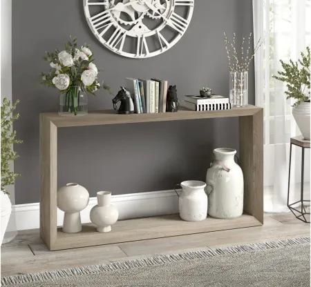 Ormond Console Table in Antiqued Gray Oak by Hudson & Canal