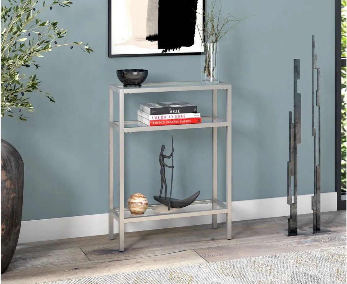 Pauline Console Table in Satin Nickel by Hudson & Canal