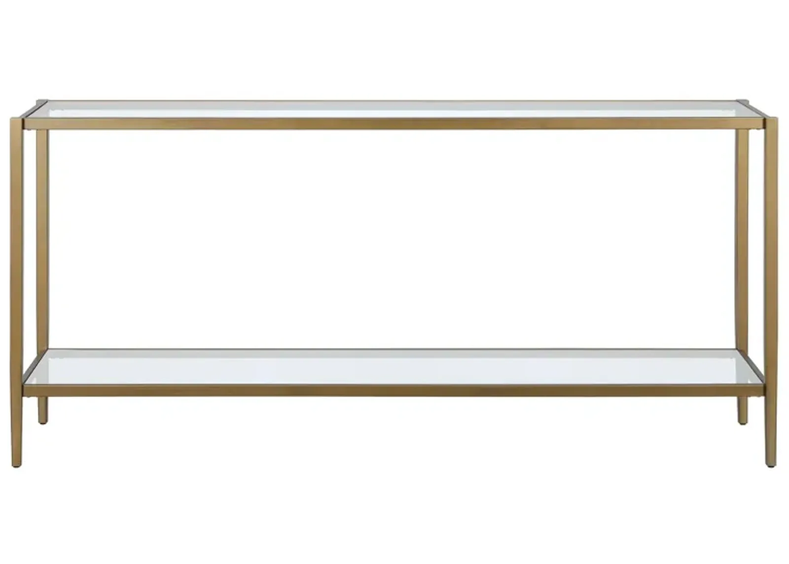 Tocher Console Table in Brushed Brass by Hudson & Canal