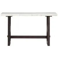 Burkhaus Sofa Table in White/Dark Brown by Ashley Furniture