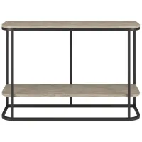 Tina Console Table in Blackened Bronze/Antiqued Gray Oak by Hudson & Canal