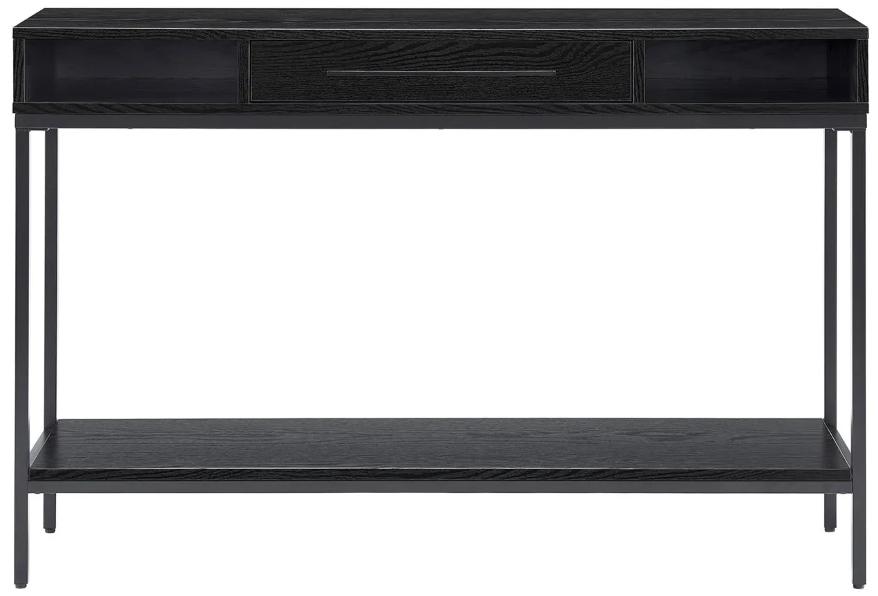 Santana Console Table in Blackened Bronze/Black Grain by Hudson & Canal