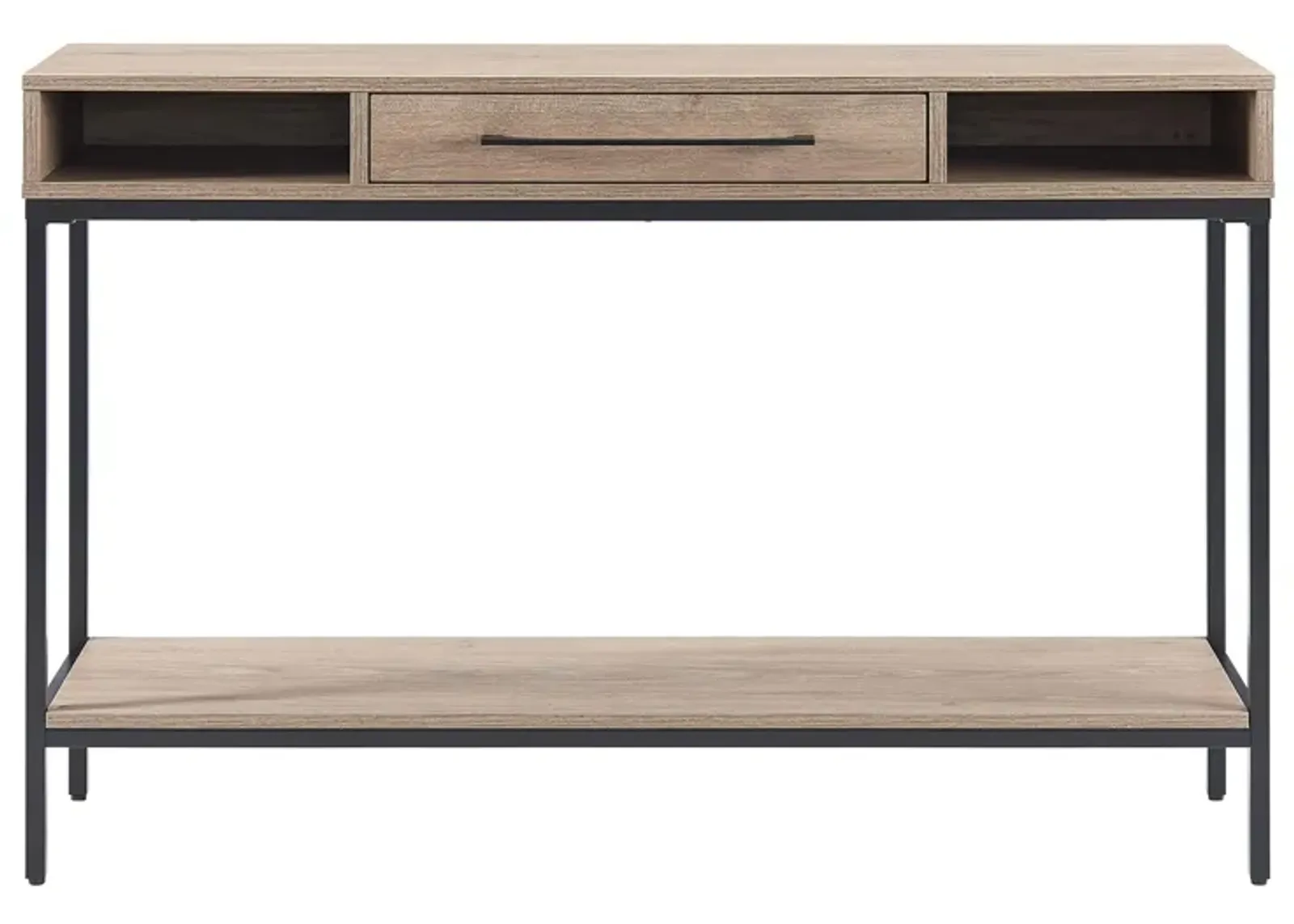 Santana Console Table in Blackened Bronze/Antiqued Gray Oak by Hudson & Canal