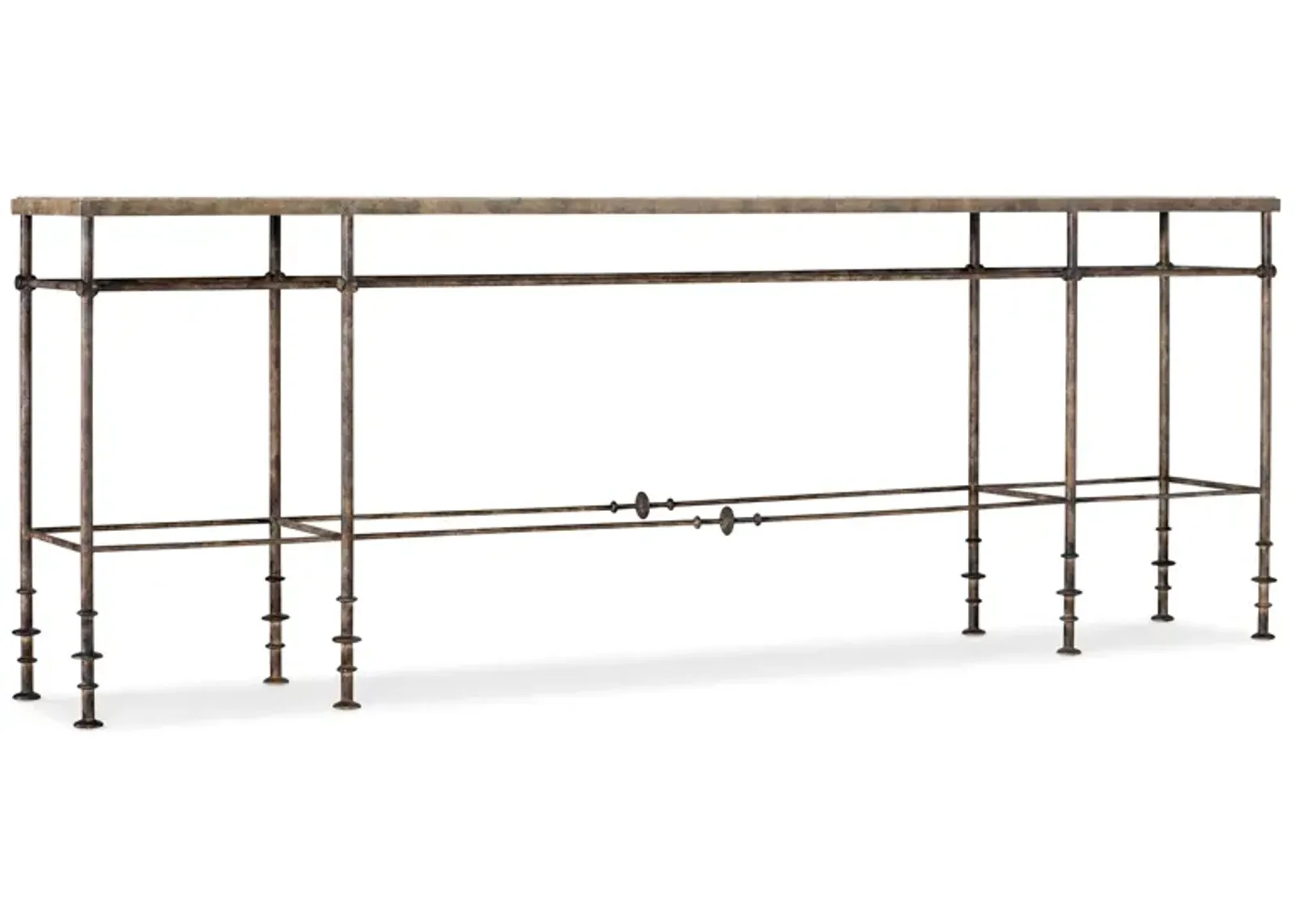 La Grange St James Metal and Stone Console