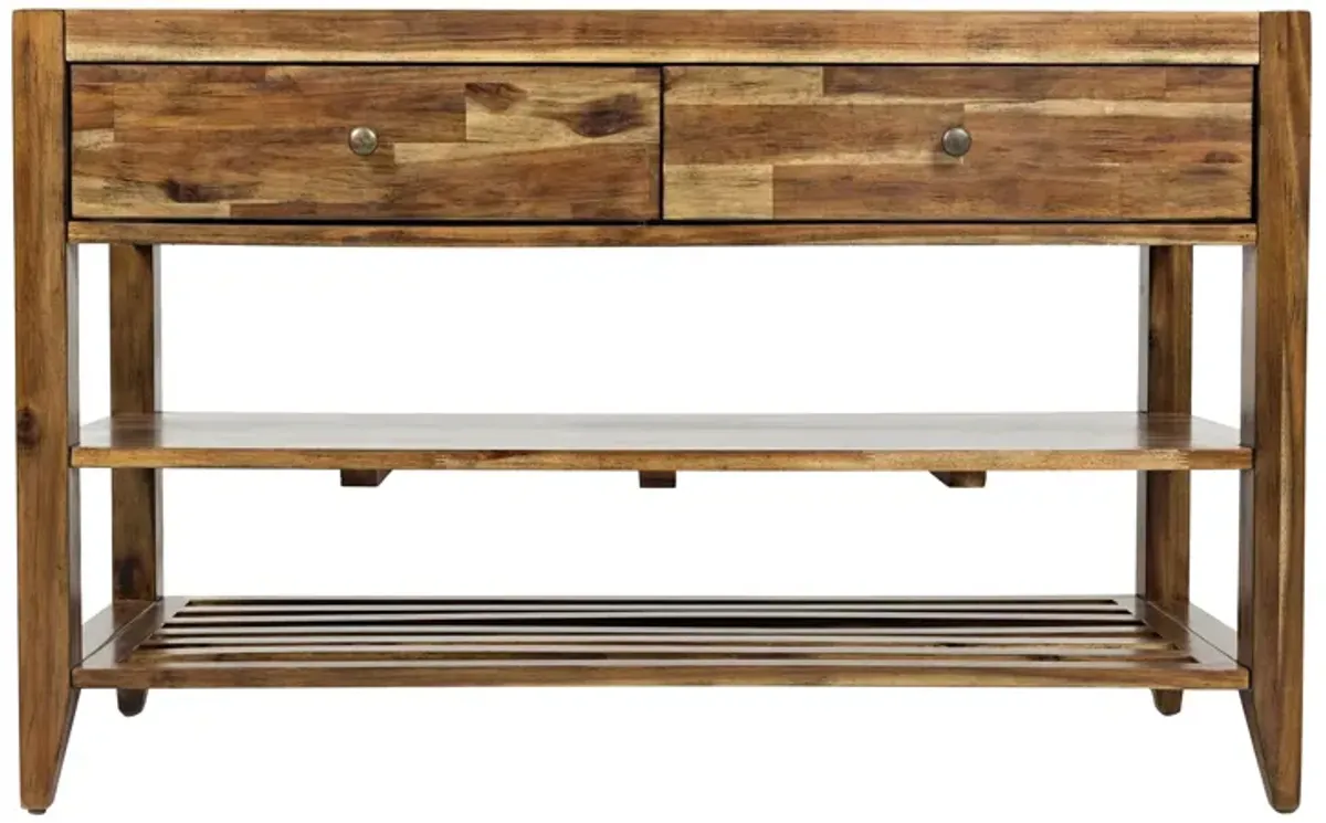 Beacon Street Console Table in Warm Wood by Jofran