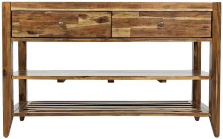 Beacon Street Console Table in Warm Wood by Jofran