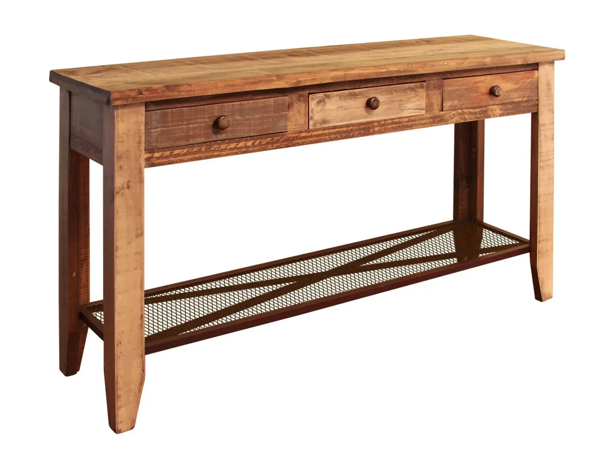 Antique Rectangular Console Table in Antique Distressed by International Furniture Direct