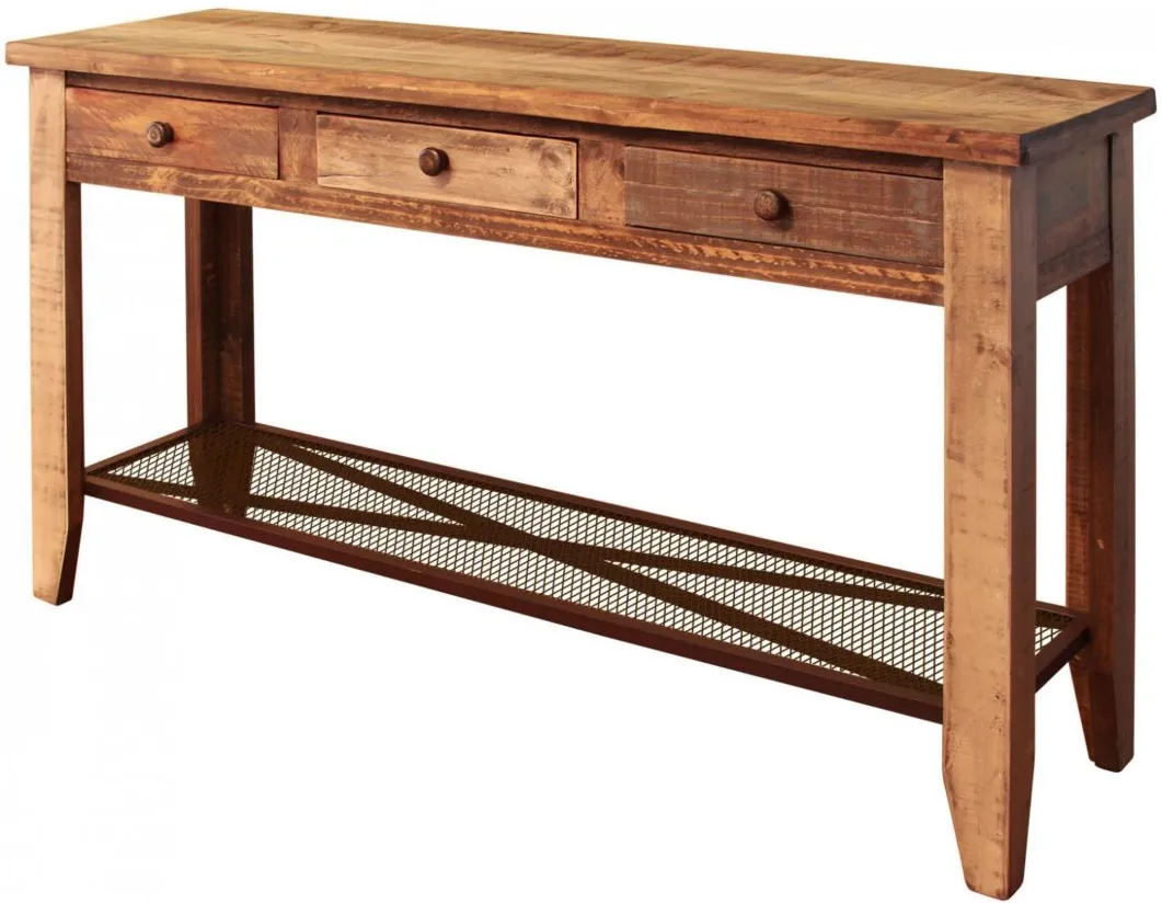 Antique Rectangular Console Table in Antique Distressed by International Furniture Direct by
