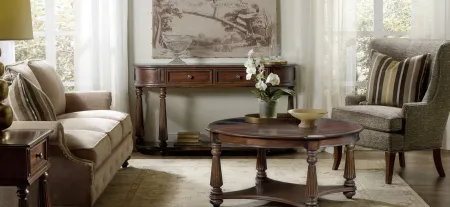Leesburg Demilune Hall Console in Mahogany by Hooker Furniture