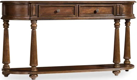 Leesburg Demilune Hall Console in Mahogany by Hooker Furniture
