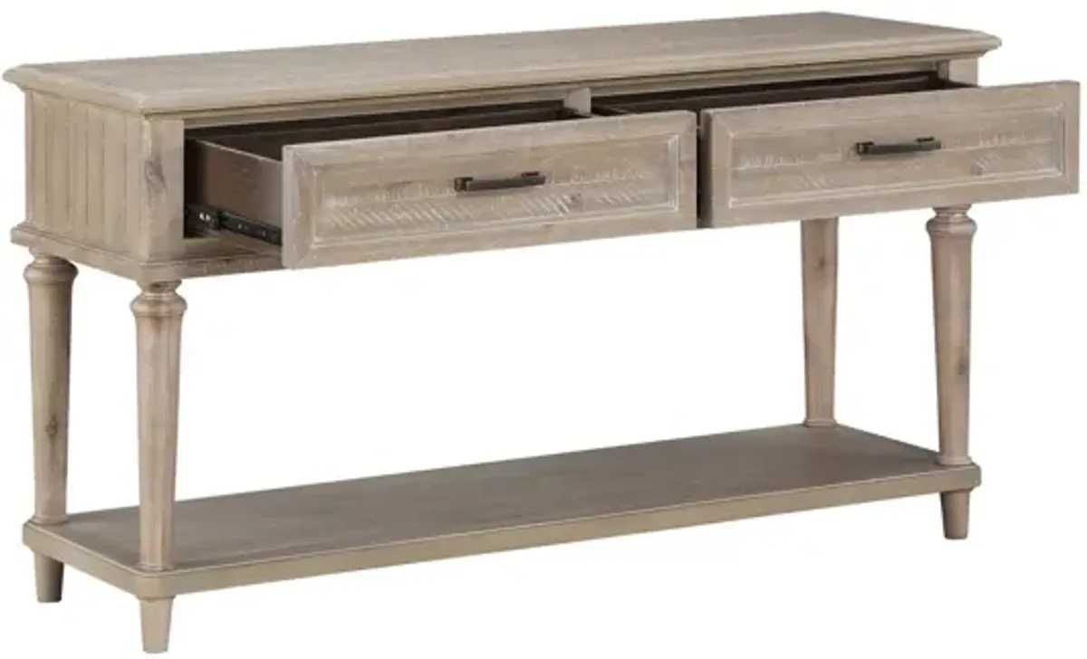 Larkin Sofa Table in Driftwood Light Brown by Bellanest