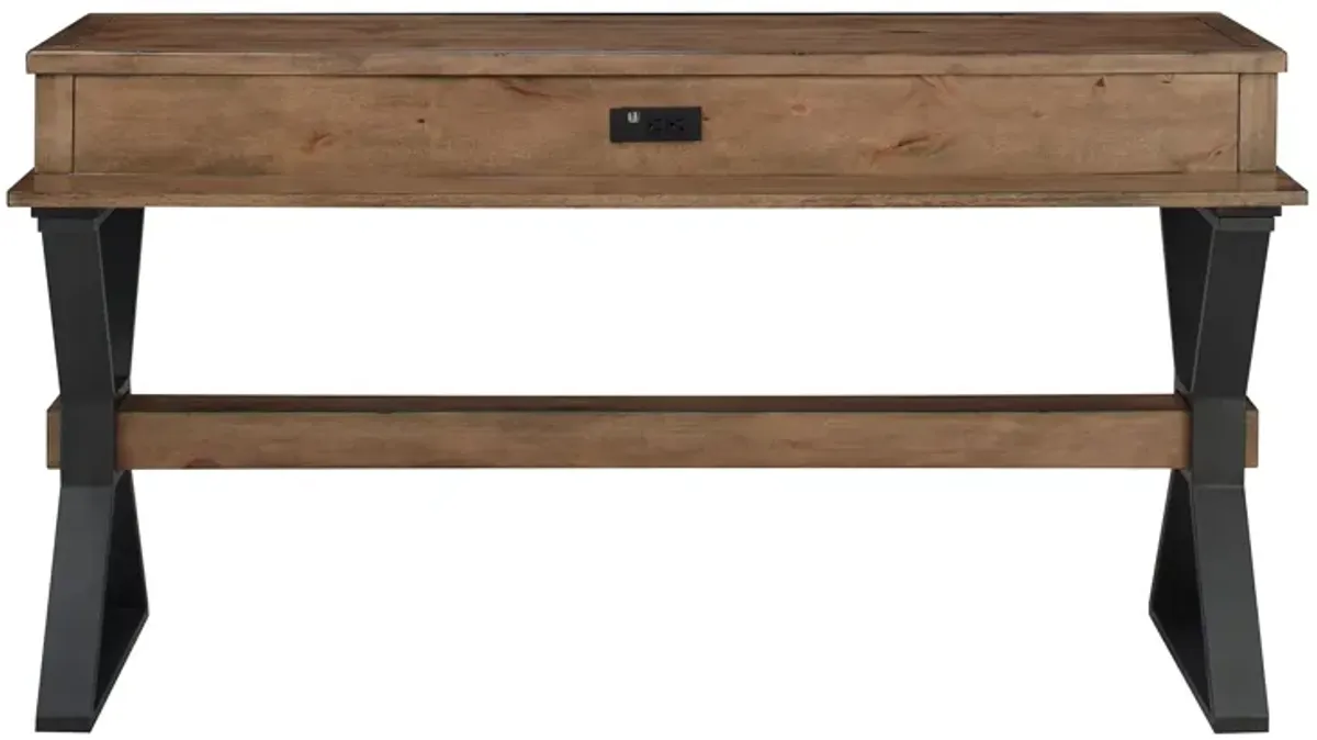 Bay Ridge Sofa Console Table in Light Oak by Davis Intl.