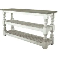 Stone Rectangular Sofa Table in White by International Furniture Direct