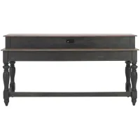Charleston Rectangular Console Bar Table in Slate/Weathered Pine by Liberty Furniture