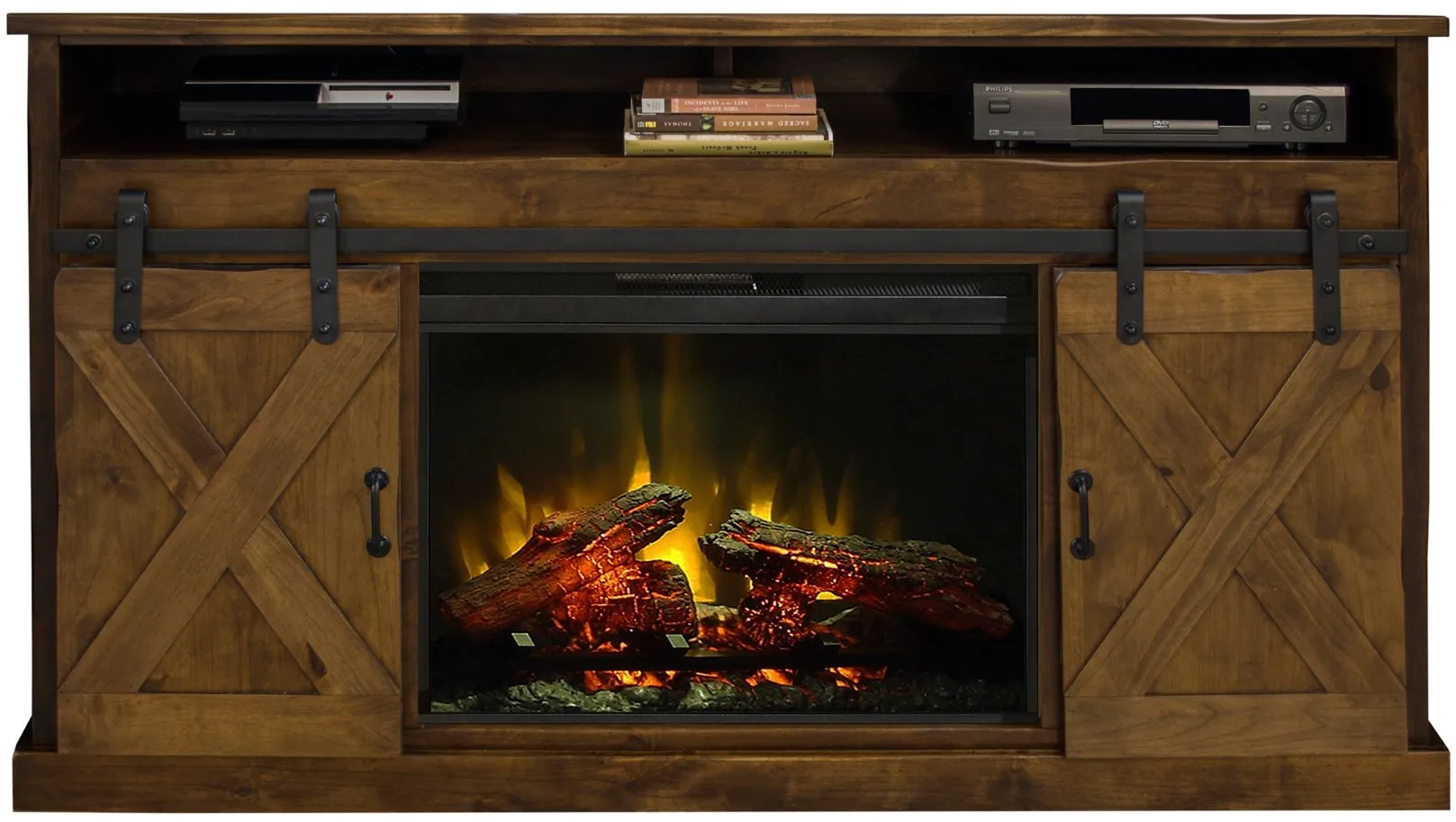 Farmhouse 66" Fireplace TV Console