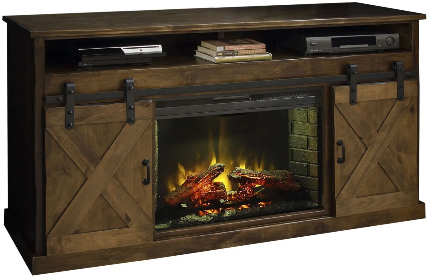 Farmhouse 66" Fireplace TV Console