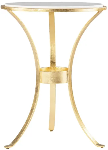 Reina Round Accent Table in Gold by SEI Furniture