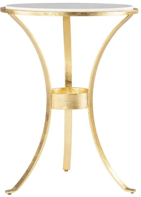 Reina Round Accent Table in Gold by SEI Furniture